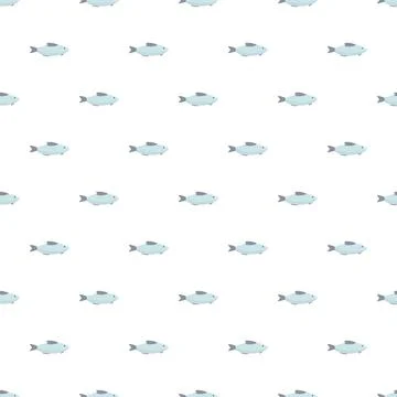 Fish swimming seamless pattern creating aquatic texture Illustrazione stock