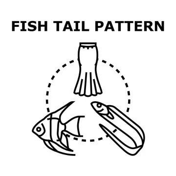 Fish tail pattern vector concept illustration for design Stock Illustration