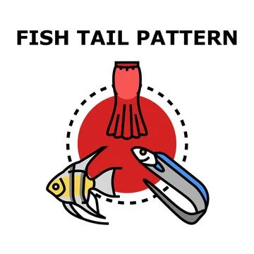 Fish tail pattern vector concept illustration for design Stockillustratie