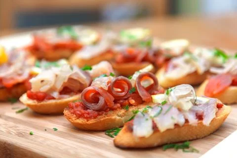 Fish tapas Stock Photos