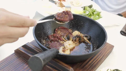 Fish tavern table tapas meze fried shrimps Vídeos de archivo 148359889