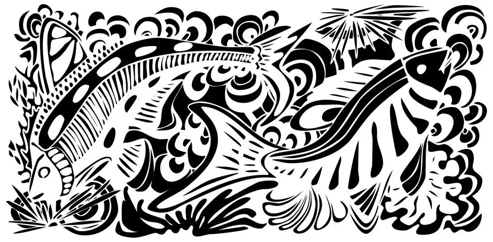 Fish Texture Stock Illustration