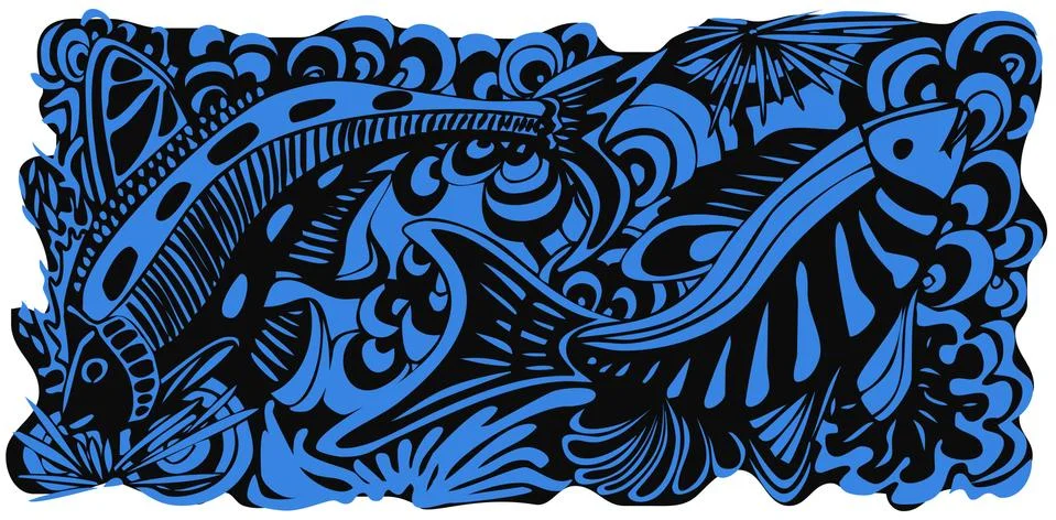 Fish Texture Stock Illustration