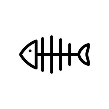 Fish thin line icon 스톡 일러스트