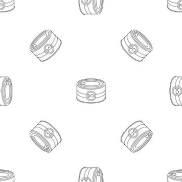 Fish tin can pattern seamless イラスト素材