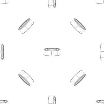 Fish tomato tin can pattern seamless vector 스톡 일러스트