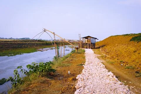 Fish trap house Stock Photos