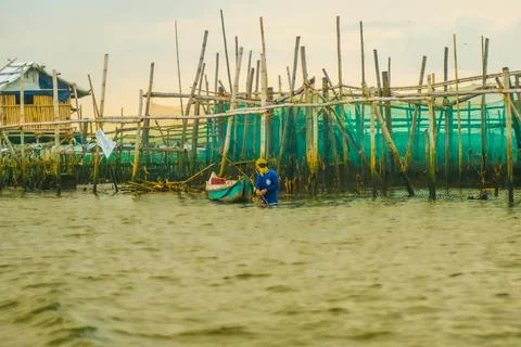 Fish traps Stock Photos