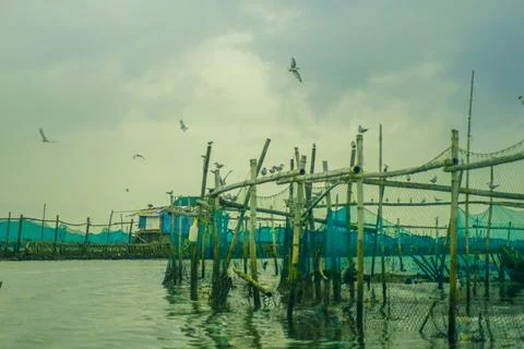 Fish traps Stock Photos