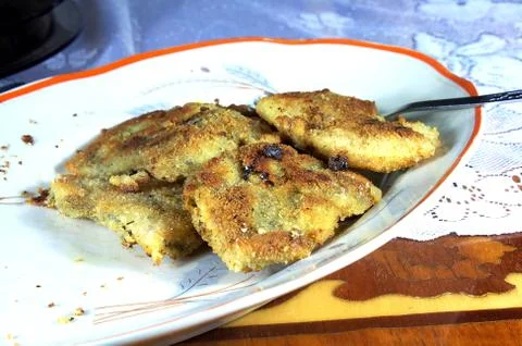 Fish on tray fried Stock Photos