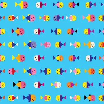 Fish underwater sea seamless pattern Stock-Illustration