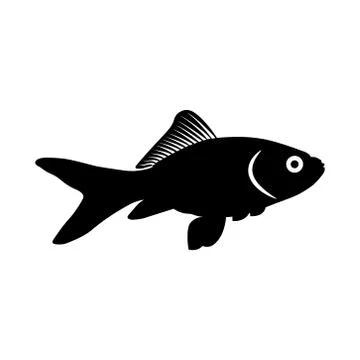 Fish, vector design isolated on white background. Aquarium fish icon. Stock Illustration