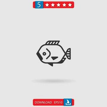 Fish vector icon Illustrazione stock