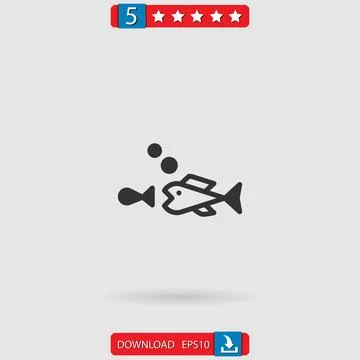 Fish vector icon Stock Illustration
