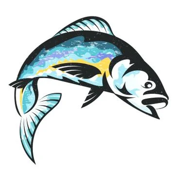 Fish vector isolated Stock Illustration