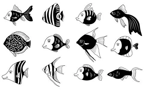 Fish vector set Stock Illustration