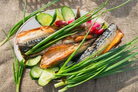 Fish with Vegetables Stock Photos