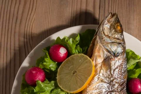 Fish with Vegetables Stock Photos