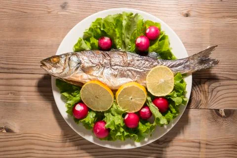 Fish with Vegetables Foto stock