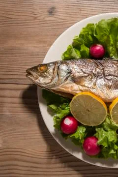 Fish with Vegetables Stock Photos