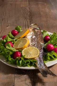 Fish with Vegetables Stock Photos