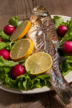 Fish with Vegetables Foto stock