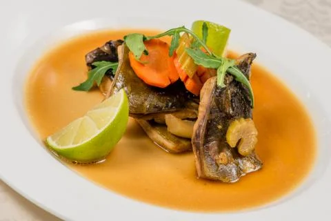 Fish with Vegetables Stock Photos