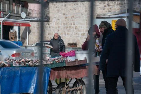 Fish vendor Stock Photos