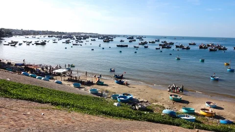 Fish village Stock Footage 92064963