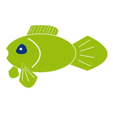 Fish on white background Stock Illustration