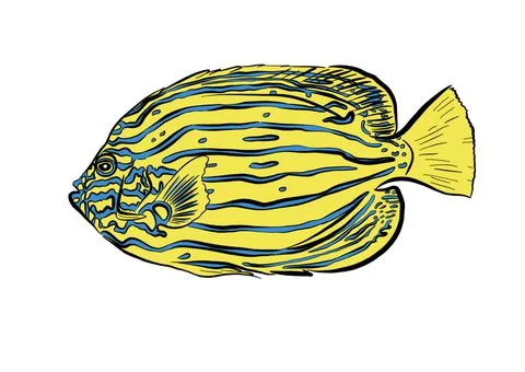 Fish yellow Stock Illustration