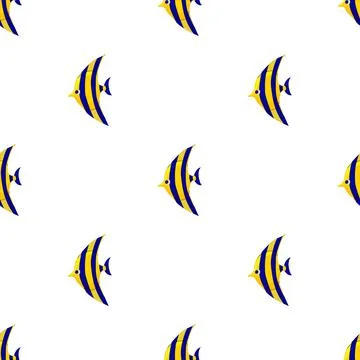 Fish zanclus pattern seamless vector Stock Illustration