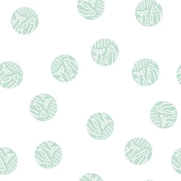 Fish zodiac glyph seamless pattern Stock Illustration