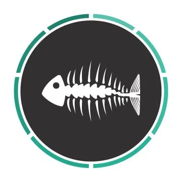 Fishbone computer symbol Stock Illustration