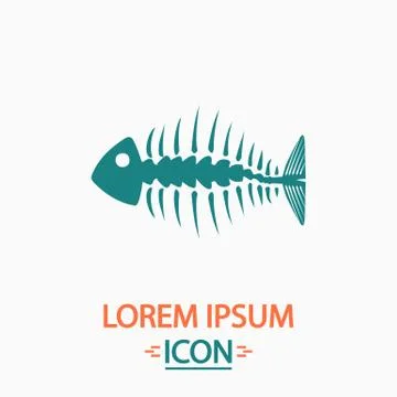 Fishbone computer symbol 스톡 일러스트