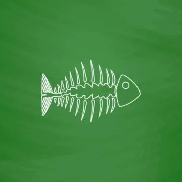 Fishbone computer symbol Stock Illustration