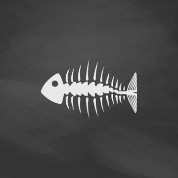 Fishbone computer symbol 스톡 일러스트