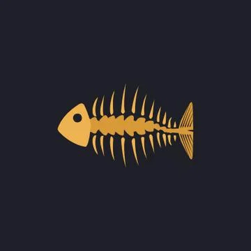 Fishbone computer symbol 스톡 일러스트