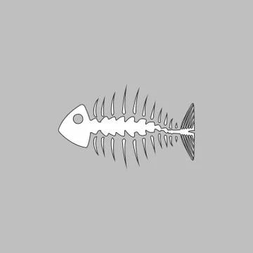 Fishbone computer symbol 스톡 일러스트