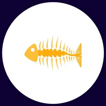 Fishbone computer symbol Stock Illustration