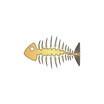 Fishbone computer symbol 스톡 일러스트