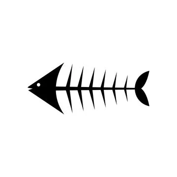 Fishbone icon Illustrazione stock