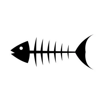Fishbone icon Stock Illustration