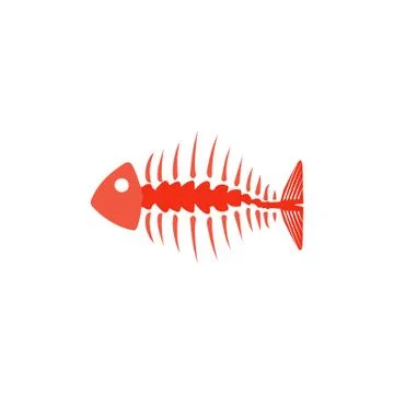 Fishbone Icon Vector 스톡 일러스트