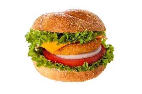 Fishburger isolated Stock Photos
