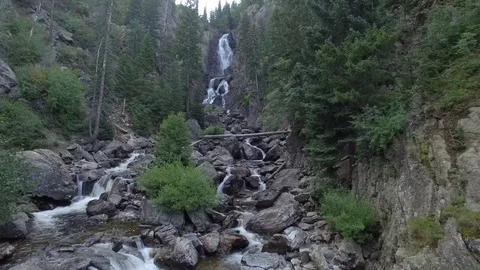 FishCreek Falls Up River Slow Forward 库存影片 82402342