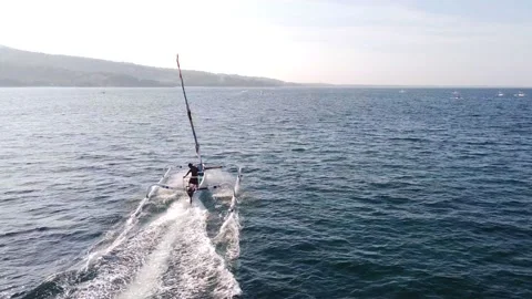 Fisheman boat from back 動画素材 145298249