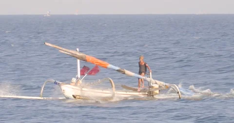 Fisheman returning home 1 動画素材 145298414