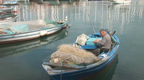 Fisher boat 1 Stock Footage 11874447
