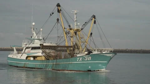 Fisher Boat at Dunkirk Stock Footage 253058438